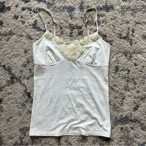 Vintage 2012 American Eagle Floral Ivory Cami Tank